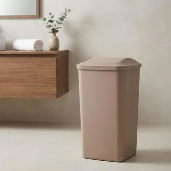 Odpadkový koš Koš na odpadky s výklopným víkem ALTOM DESIGN 10 l taupe