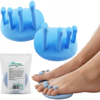Oddělovač prstů na nohou pro denní nošení KIK, univerzální velikost, modrá barva, 2 ks