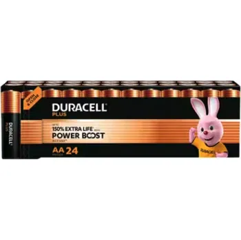 Alkalické baterie Duracell Plus Power Boost AA LR6 sada 24 ks