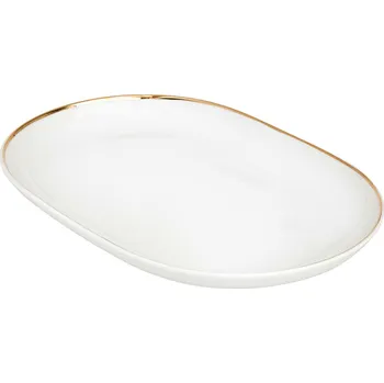 Porcelánový talíř MARIAPAULA MODERNA GOLD 33 x 23,5 cm