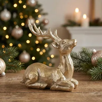 Vánoční dekorace Vánoční figurka sob ALTOM DESIGN 8,5 cm zlatá