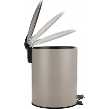 Odpadkový koš Koupelnový odpadkový koš s víkem a vyjímatelnou vnitřní nádobou 5 L taupe