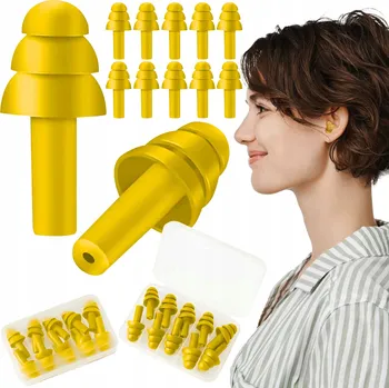 ŠPUNTY DO UŠÍ NA SPANÍ PLAVÁNÍ SILIKONOVÉ ZÁTKY TLUMÍCÍ HLUK