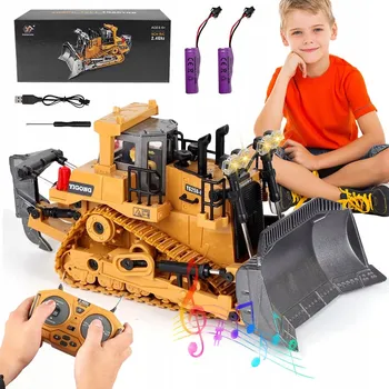 autíčko DÁLKOVĚ OVLÁDANÝ BULDOZER ZVUKY A SVĚTLA SIMULACE ŘÍZENÍ 2.4GHZ