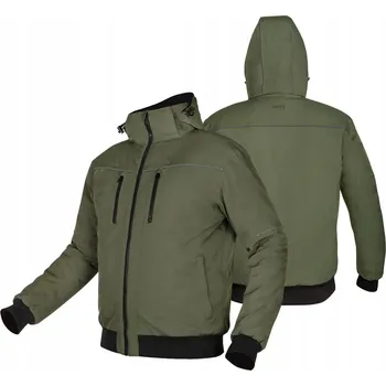ZATEPLENÁ BUNDA S KAPUCÍ OUTDOOROVÁ, ZELENÁ, VELIKOST S 81-579 NEO TOOLS