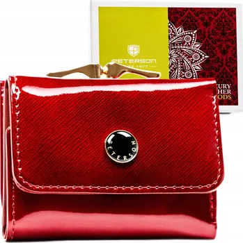 Peněženka Dámská peněženka Peterson malá z přírodní kůže RFID klipové zapínání na patentku