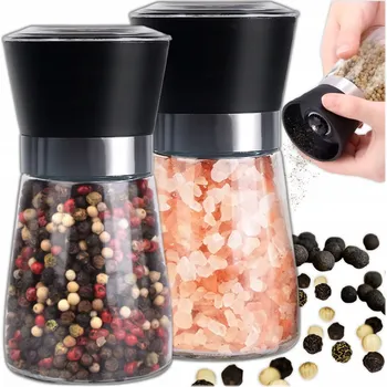 Kuchyňský mlýnek Ruční mlýnek KRUMAD sklo 120 g bezbarvý, černý