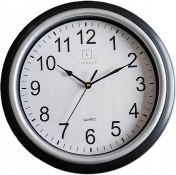 Hodiny LIVELLO Nástěnné hodiny s tichým mechanismem, moderní design, k zavěšení, 33 cm