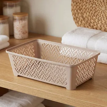 Úložný box Plastový úložný koš ALTOM DESIGN 24,5 cm taupe