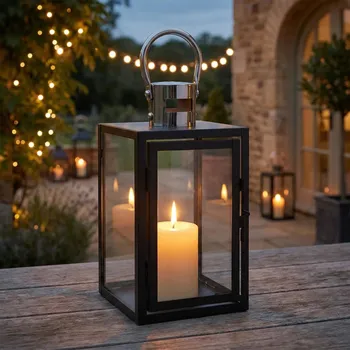 Lucerna Závěsná kovová lucerna ALTOM DESIGN 23 cm černá