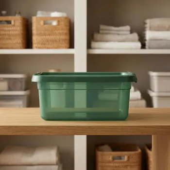 Úložný box Plastová úložná dóza s víkem MOXOM BASESTORE PINE 12,5 l zelená