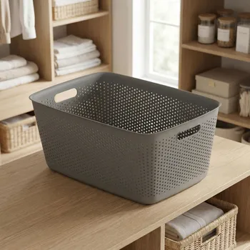 Úložný box Plastová úložná dóza MOXOM OPENSTORE 45 l šedá