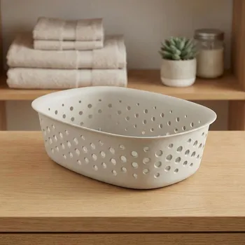 Úložný box Plastová úložná dóza děrovaná MOXOM OPENSTORE 0,8 l béžová