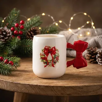 Porcelánový vánoční hrnek s ozdobným uchem ALTOM DESIGN WIANEK B 420 ml