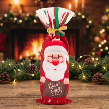 Vánoční dekorace Vánoční obal na láhev ALTOM DESIGN MIKOŁAJ červený