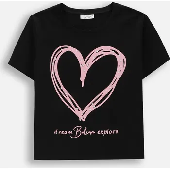 Chlapecké tričko Dětské Tričko pro Dívku Černé Velikost 128 Coccodrillo WC6