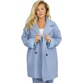 Dámský kabát Agrafka dámský kabát modrý klasický bez kapuce velikost univerzální