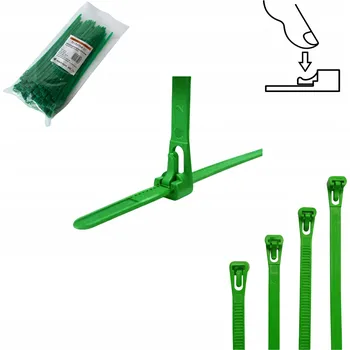 Stahovací páska STAHOVACÍ PÁSKY Silné montážní pásky UV objímky 4,8 x 200 mm x 100 Zelená