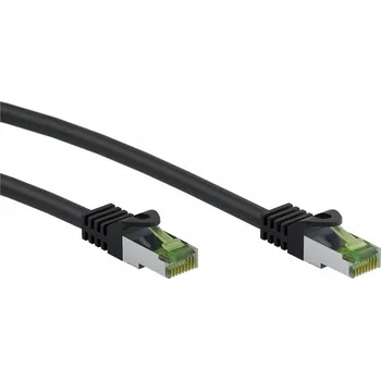 Síťový kabel Patchcord Goobay S/FTP 8.1 RJ45 / RJ45 0,25 m černý