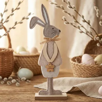 Velikonoční dekorace Velikonoční ozdoba plstěný zajíc ve svetru ALTOM DESIGN 31 cm