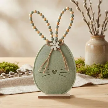Velikonoční dekorace Velikonoční ozdoba filcová zajíc ALTOM DESIGN 32 cm zelená