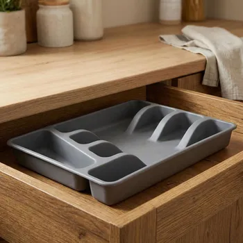 Úložný box Organizér na příbory ALTOM DESIGN 34 cm šedý