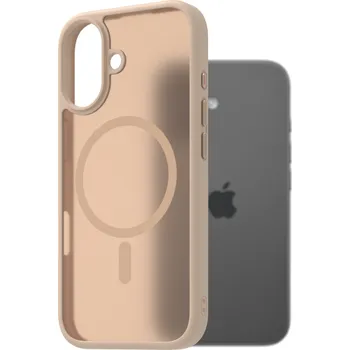 Pouzdro na mobilní telefon AlzaGuard Matte Case Compatible with Magsafe pro iPhone 17 pískově žlutý