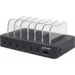 Manhattan USB nabíjecí stanice, 6-Port USB Charging Station, USB-A, černá