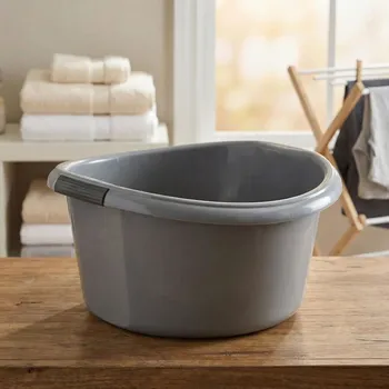 Koš na prádlo Plastová hluboká mísa na praní ALTOM DESIGN 25 l šedá