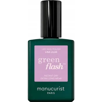 Lak na nehty MANUCURIST Green Flash gelový lak na nehty Lisa Lilas 15 ml