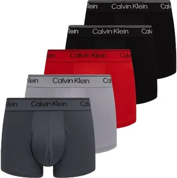 Pánské boxerky CALVIN KLEIN-3 PACK - Relaxed Dart Trunks Icon Cotton Stretch 3-Pack black w/chalk logo/black w/currie Mix L