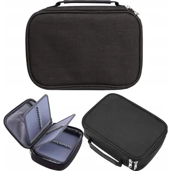 Penál Školní penál velký čtyřkomorový rozkládací do školy černý