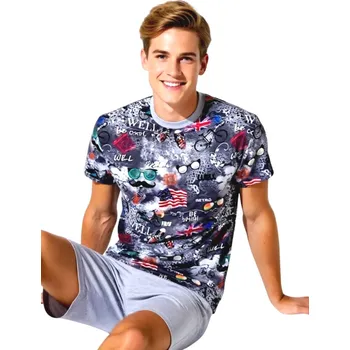 Pánské pyžamo Pánské Pyžamo Krátké FOLTÝN PK 543 Velikost: 7XL