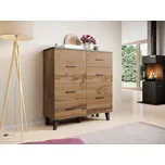 Komoda Veneti 110 x 45 x 131 cm černá