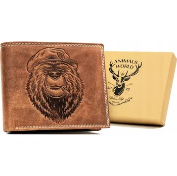 Peněženka Always Wild peněženka z pravé nubukové kůže hnědá - muž