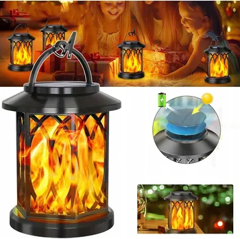 Venkovní osvětlení Zahradní LED solární lampa Lampion Lucerna Hřbitovní Svíčka závěsná 1 Ks.