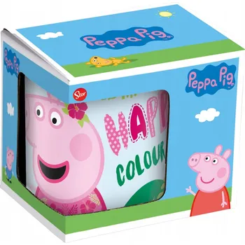 Růžový porcelánový hrnek Prasátko Peppa 235 ml (8 oz) v dekorativní krabičce