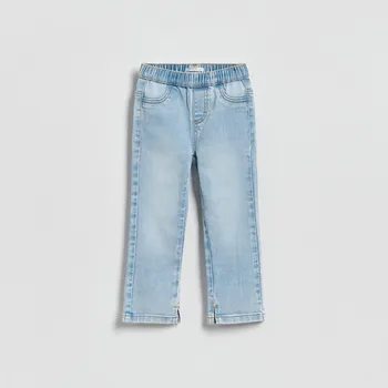 Reserved - Rovné džíny s rozparky v lemech - modrá - 351HN-05J - 351HN-05J-80