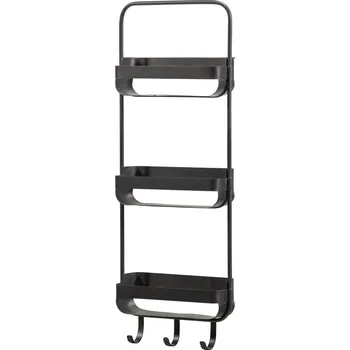 police Kovová police do koupelny RAKKA 82x31 cm, černá