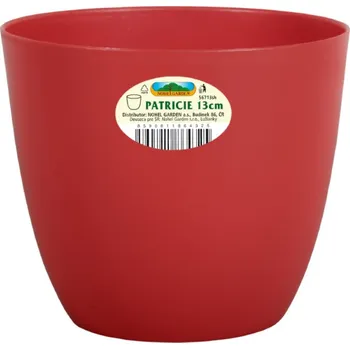 Obal na květináč Obal na květník PATRICIE plastový d18x16cm, červený