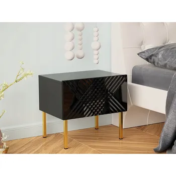 Noční stolek Černý NOČNÍ STOLEK do ložnice EXITO noční stolek