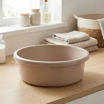 Koš na prádlo Plastová mísa na praní kulatá ALTOM DESIGN 20 l taupe