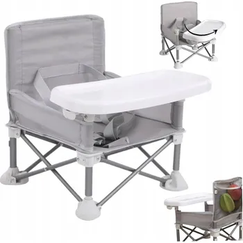 PŘENOSNÁ ŽIDLIČKA S PODNOSEM NA JÍDLO PRO DĚTI, SKLÁDACÍ