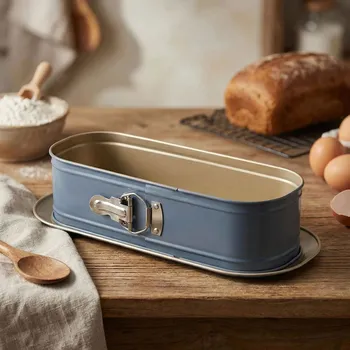 Forma na pečení Oválná nepřilnavá dortová forma VALDINOX GIOVANNI 34×15 cm modrá