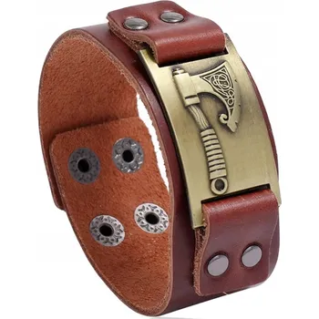 Náramek Náramek Axe - Hnědá/Zlatá KP-34337