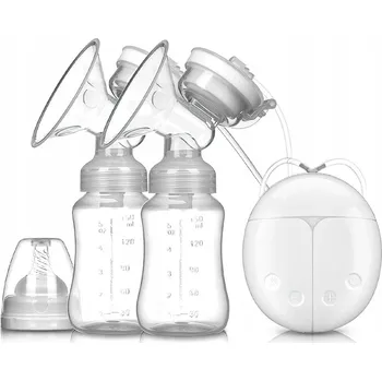 ELEKTRICKÁ ODSÁVAČKA MLÉKA DVOJITÁ S MĚKKÝMI LÍSTKY PRO POHODLNÉ POUŽITÍ A PŘIZPŮSOBENÍ