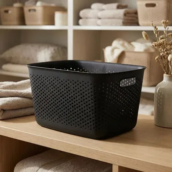 Úložný box Plastová dóza na skladování MOXOM OPENSTORE 17 l černá