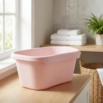 Koš na prádlo Plastová prací mísa KEEEPER TILDA 30,5 l růžová