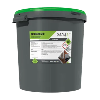 tekutá izolace Bitumenová, hydroizolační 2K stěrka plněná polystyrenem | BituBond 2K+ - 21,5 kg/30 ltr