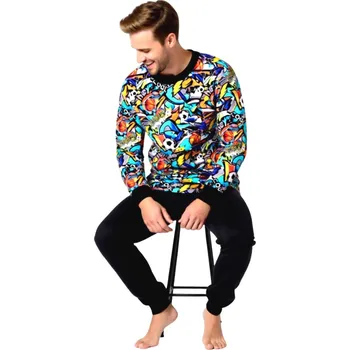 Pánské pyžamo Pánské Pyžamo Dlouhé FOLTÝN PD 391 Velikost: 3XL